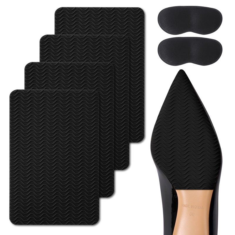 Ashoesert Shoe Sole Protector Shoe Grips on Bottom of Shoes Non Slip Shoe Pads Bottom Protector Cover Shoes Grips for Heels - Image 1